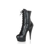 Pleaser® Schnür Boots Delight Plateau-Stiefeletten schwarz Damen