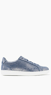 Glitter-Sneaker aus echtem Leder