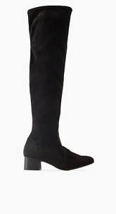 Overknee-Stiefel in Veloursleder-Optik