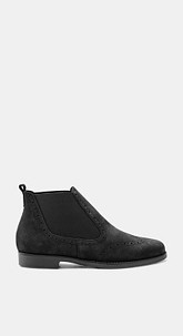 Chelseaboot mit Budapester-Muster, aus Leder