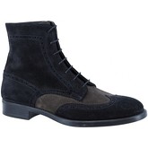 Leonardo Shoes  Herrenstiefel 248-60 VELUR/BLU/PIOMBO/