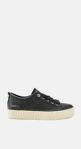 Plateau-Sneaker in Leder-Optik