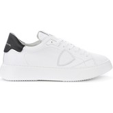 Philippe Model  Sneaker Sneaker Temple L in weißem Leder mit schwarzem Spoiler