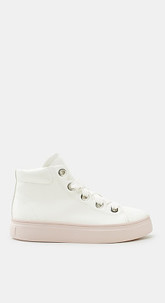 High Top-Sneaker in Leder-Optik