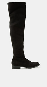 Overknee-Boot in Velours-Optik