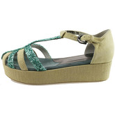 Alberto Guardiani  Sandalen sandalen beige wildleder grün glitter AH784