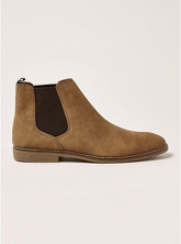 Tan Faux Suede Spark Chelsea Boots, Braun